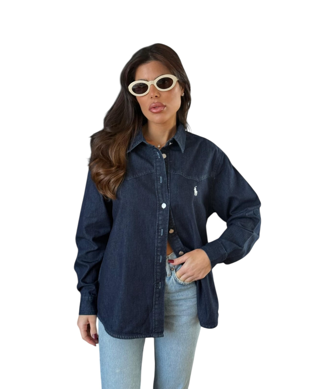 חולצת ג׳ינס מכופתרת