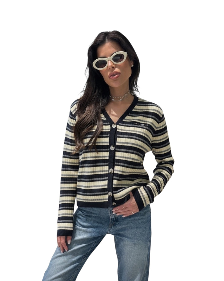 קרדיגן פסים miu miu