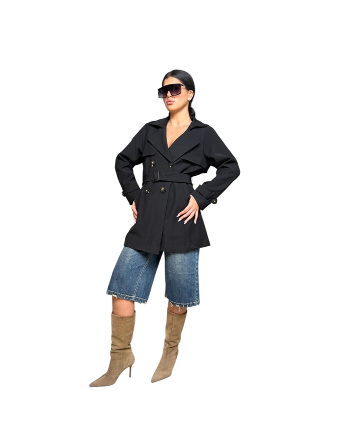 ג׳קט טראצ׳ שילוב חגורה