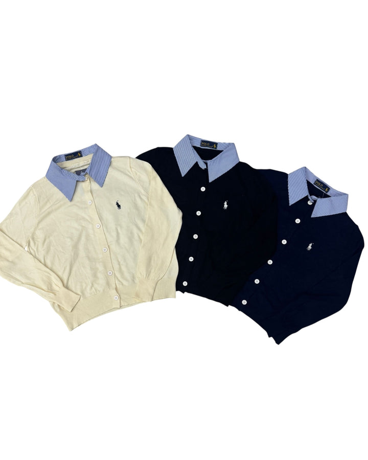 סריג POLO כפתורים שילוב צווארון