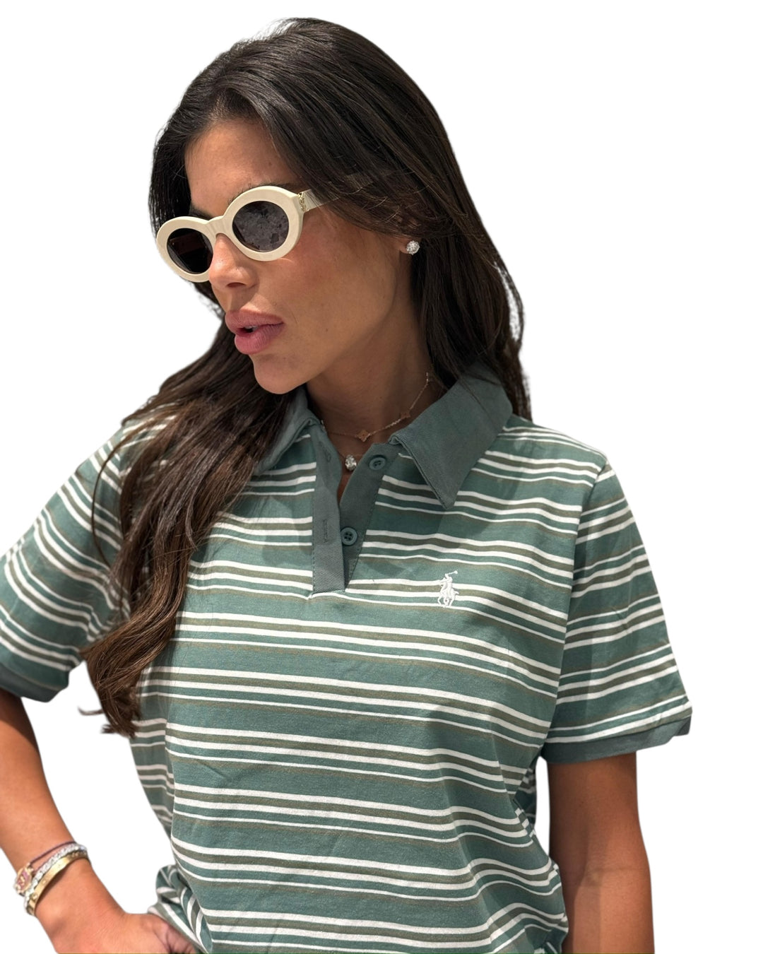 חולצת פולו צווארון פסים