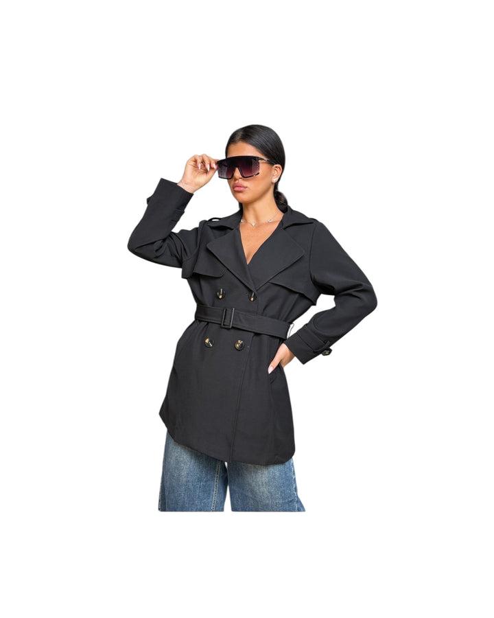 ג׳קט טראצ׳ שילוב חגורה