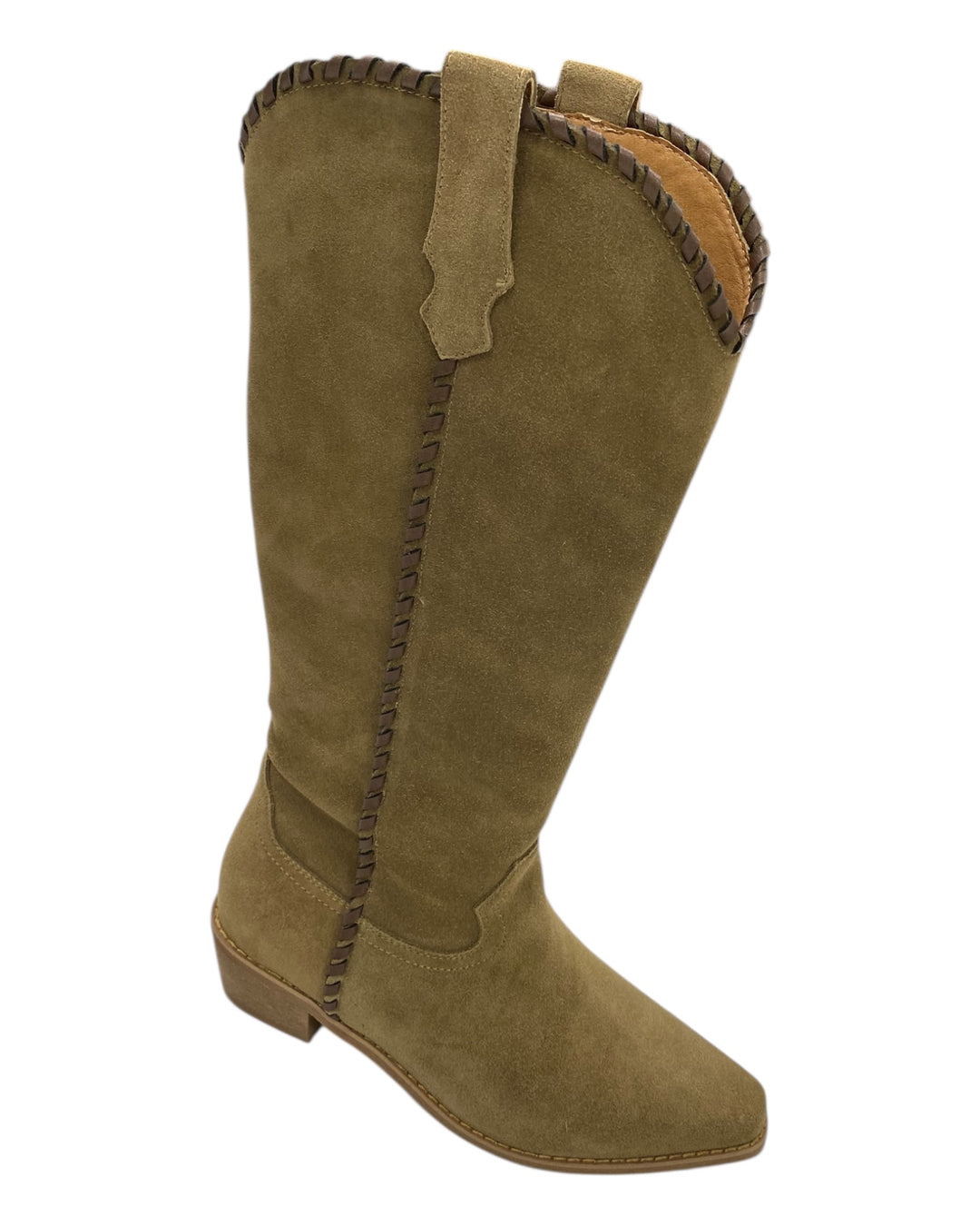 מגף ג׳מס גבוה שילוב ריקמה