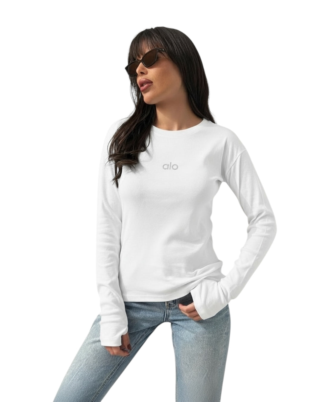 חולצת ליקרה alo שילוב כפפה