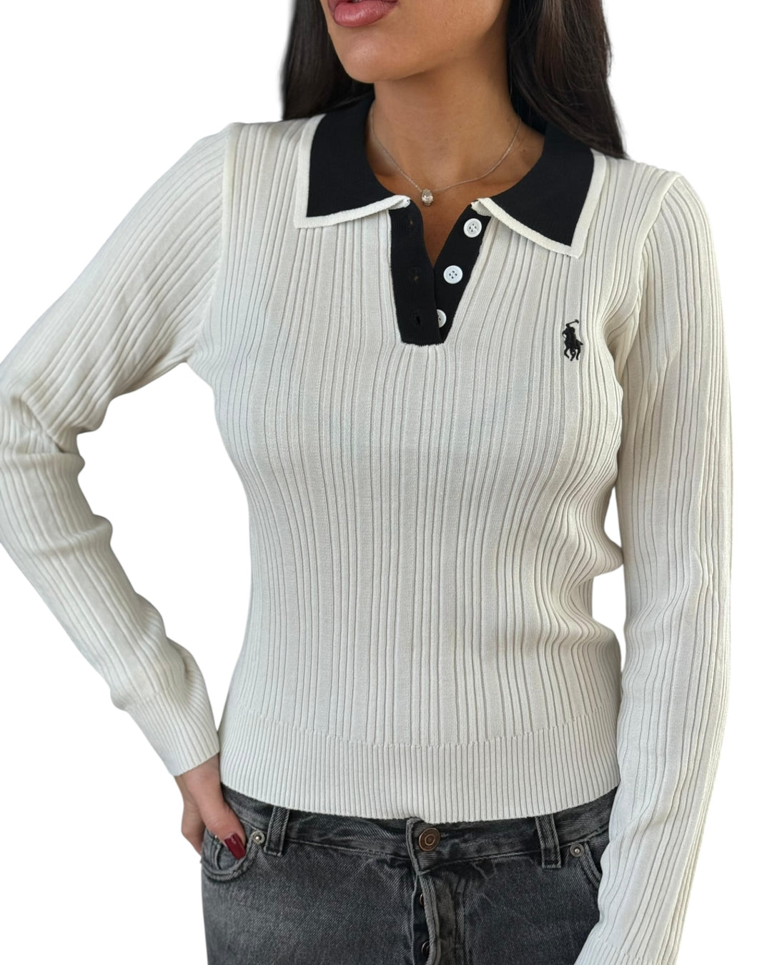 סריג POLO שילוב צווארון