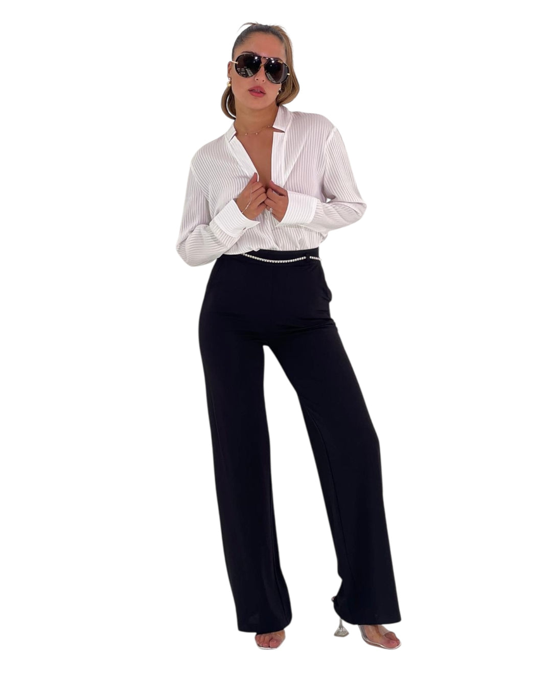 חולצת משי פסים