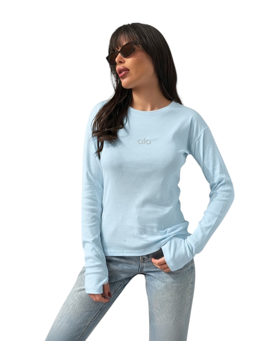 חולצת ליקרה alo שילוב כפפה