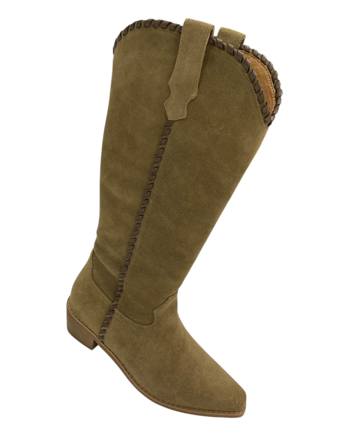 מגף ג׳מס גבוה שילוב ריקמה