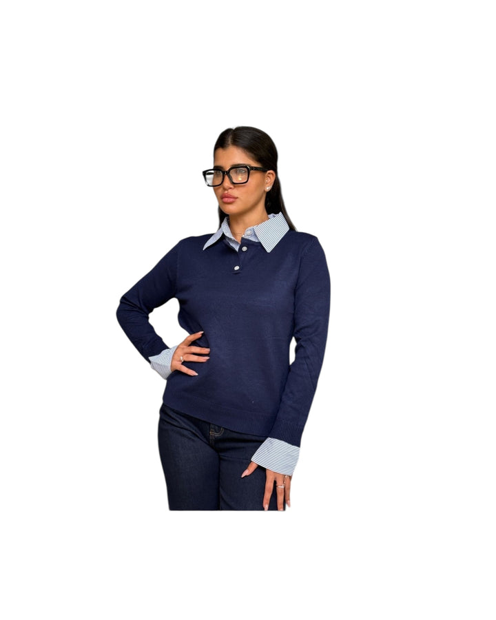 סריג שילוב מכופתרת