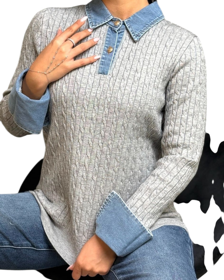 סריג מה שילוב ג׳ינס