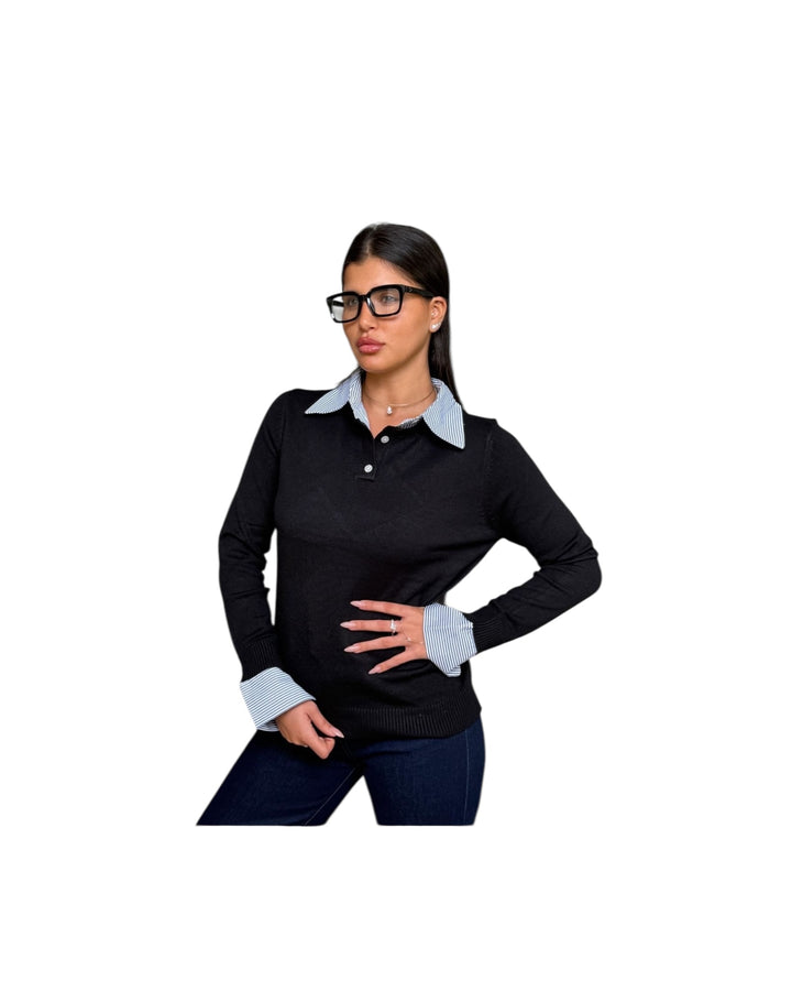 סריג שילוב מכופתרת