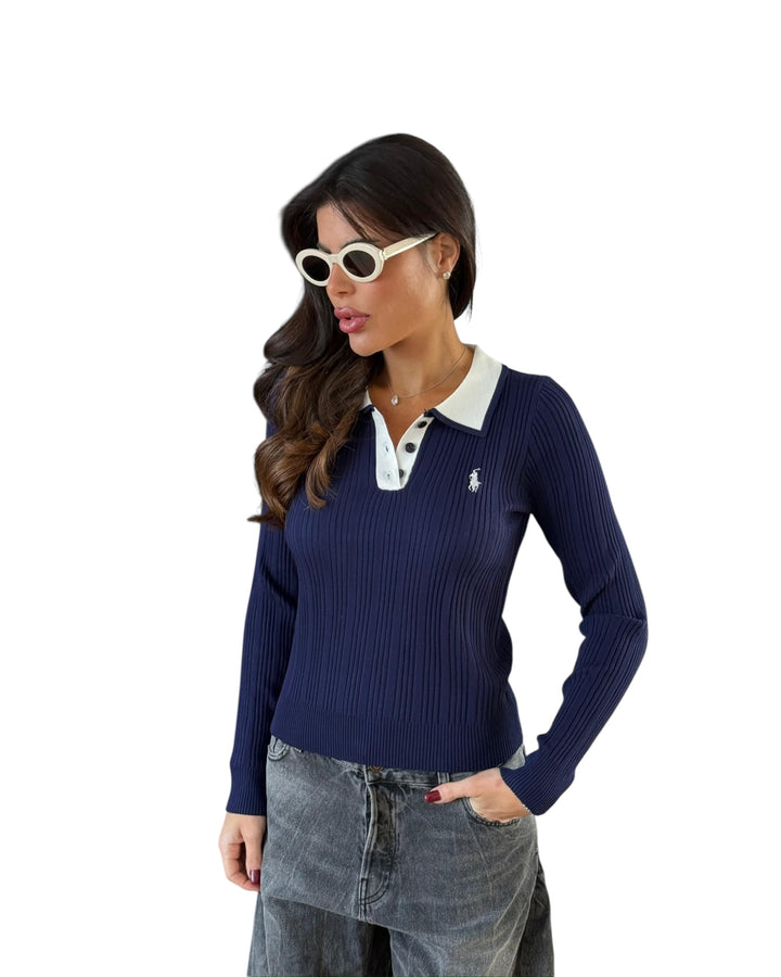 סריג POLO שילוב צווארון