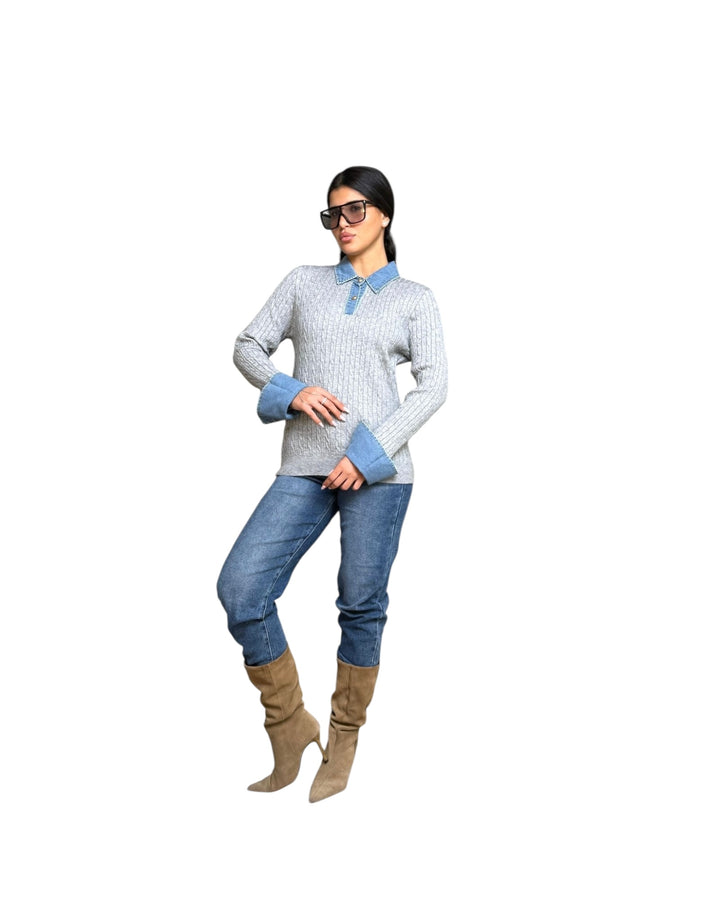 סריג מה שילוב ג׳ינס