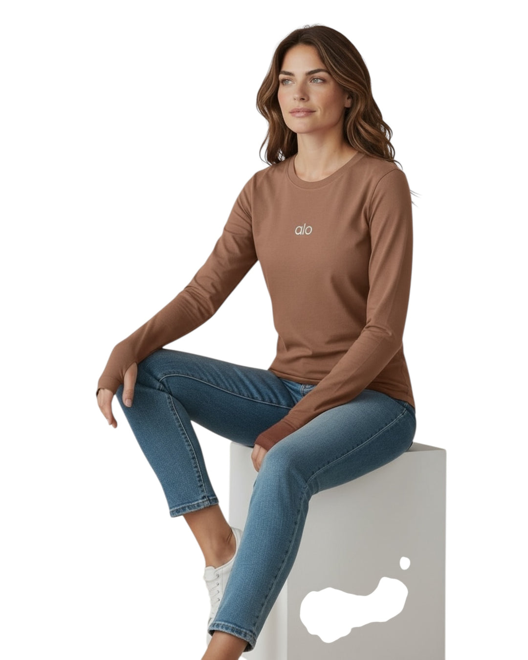 חולצת ליקרה alo שילוב כפפה