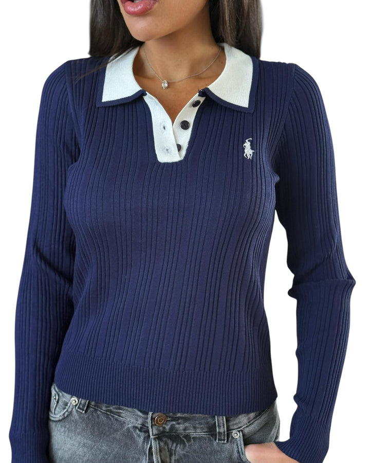 סריג POLO שילוב צווארון