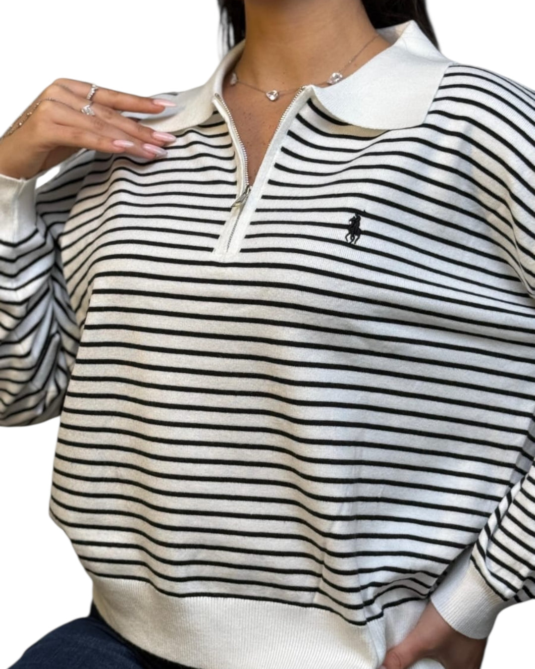 סריג POLO צווארון פסים