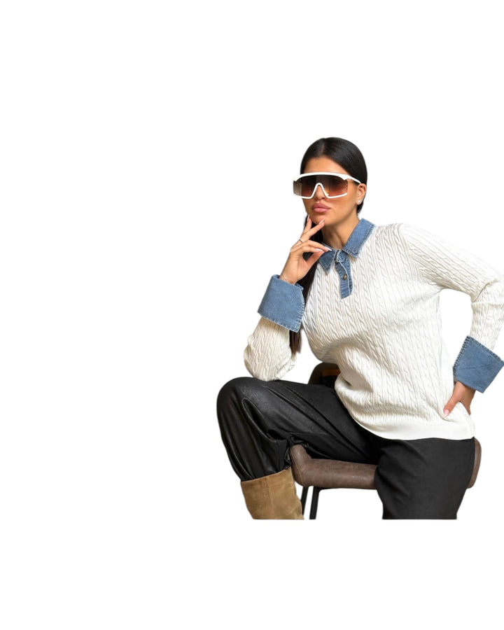 סריג מה שילוב ג׳ינס