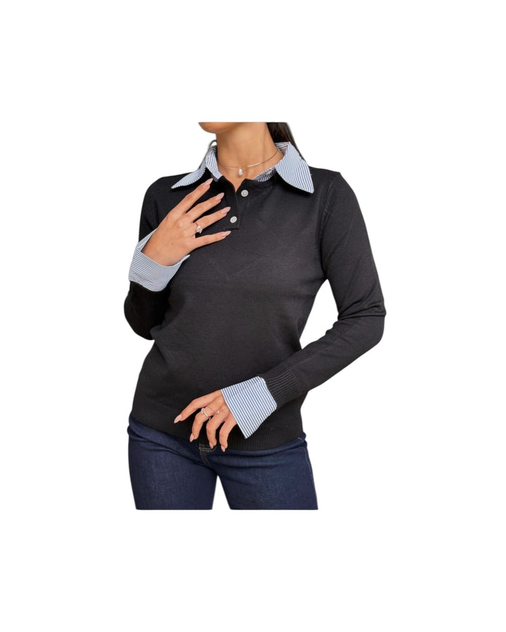 סריג שילוב מכופתרת