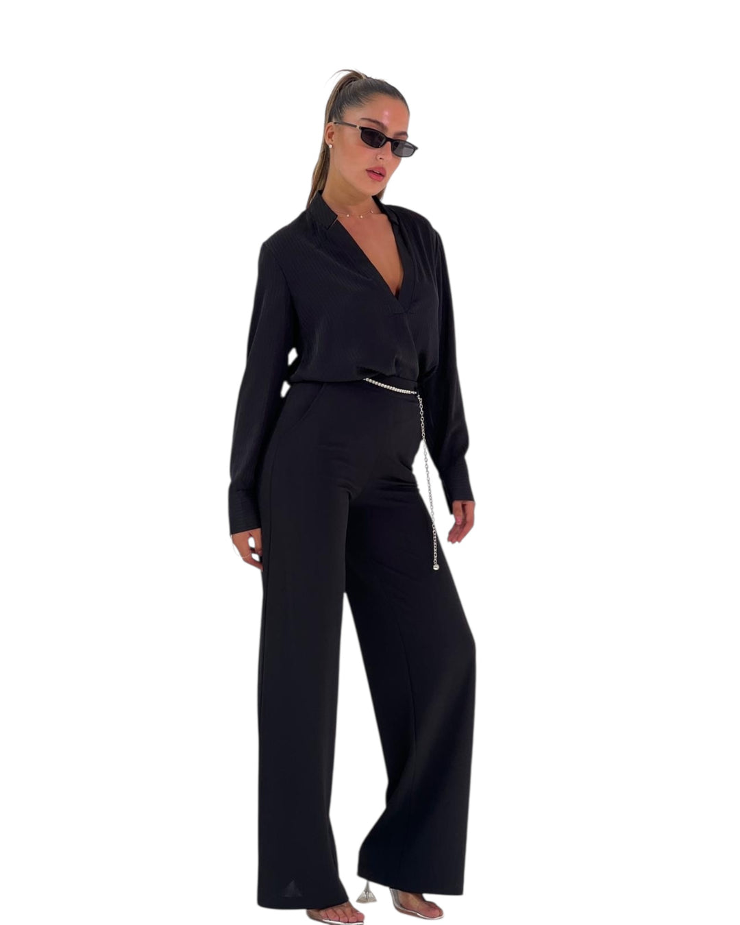 חולצת משי פסים