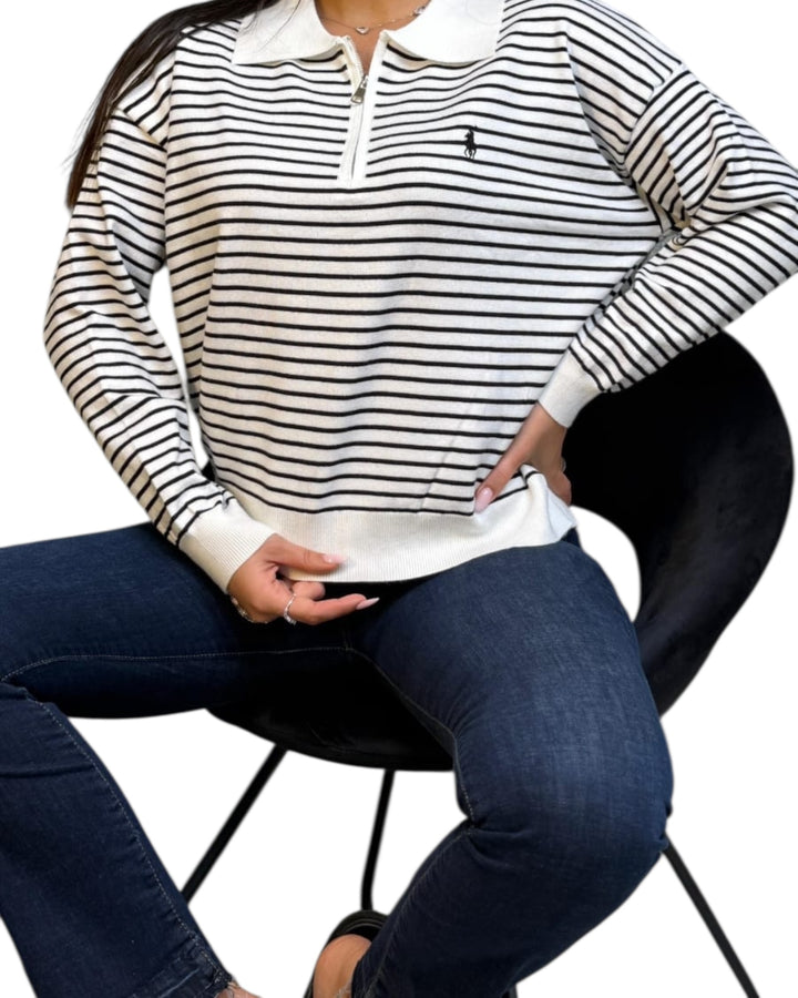 סריג POLO צווארון פסים