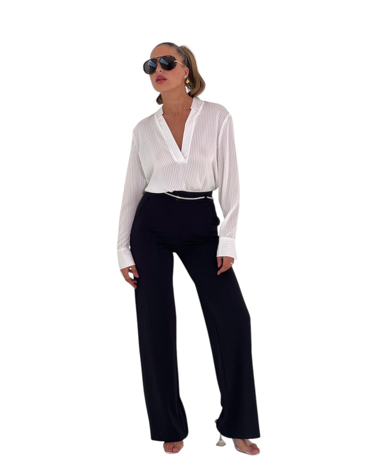 חולצת משי פסים