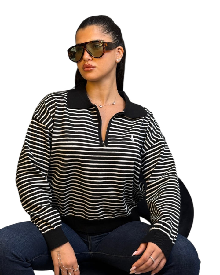 סריג POLO צווארון פסים