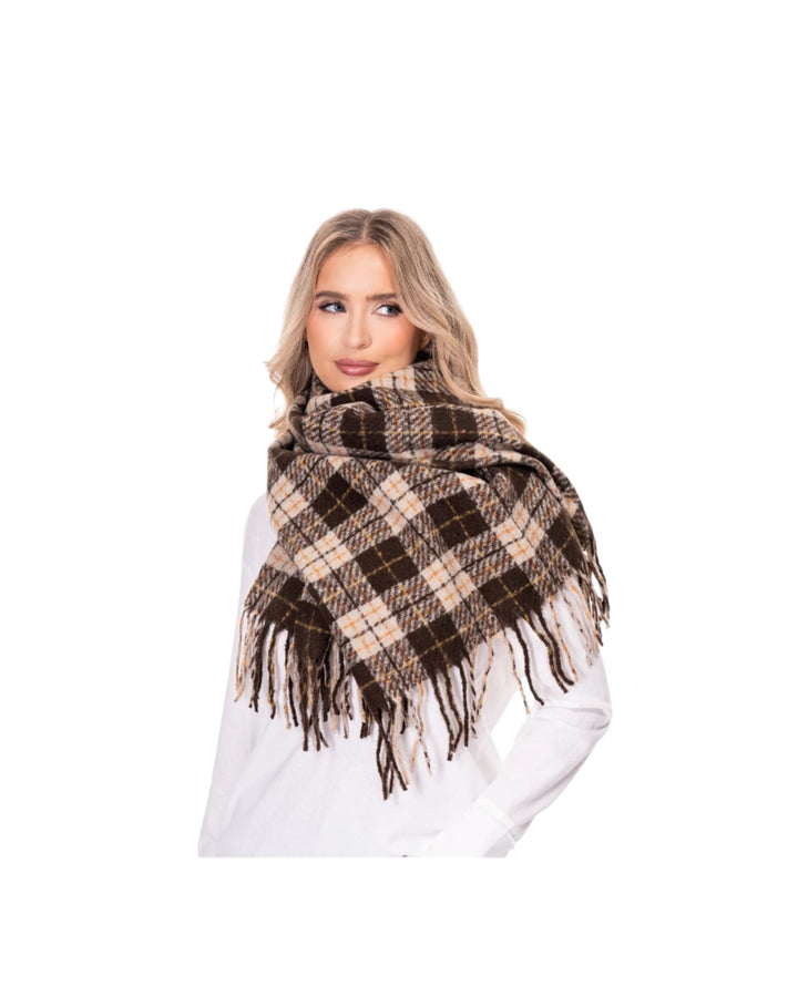 צעיף פרנזים משובץ