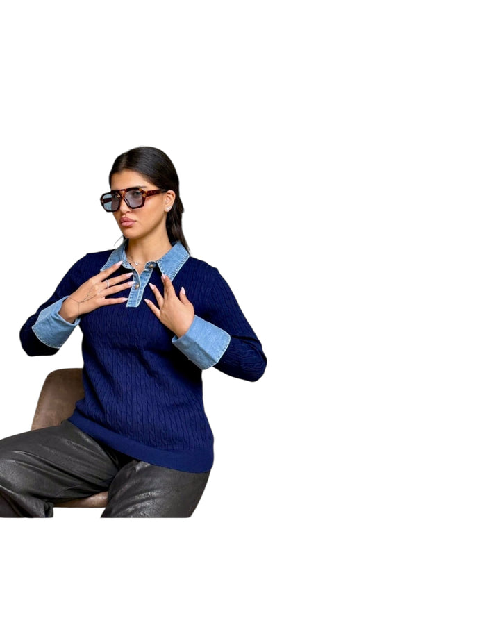 סריג מה שילוב ג׳ינס