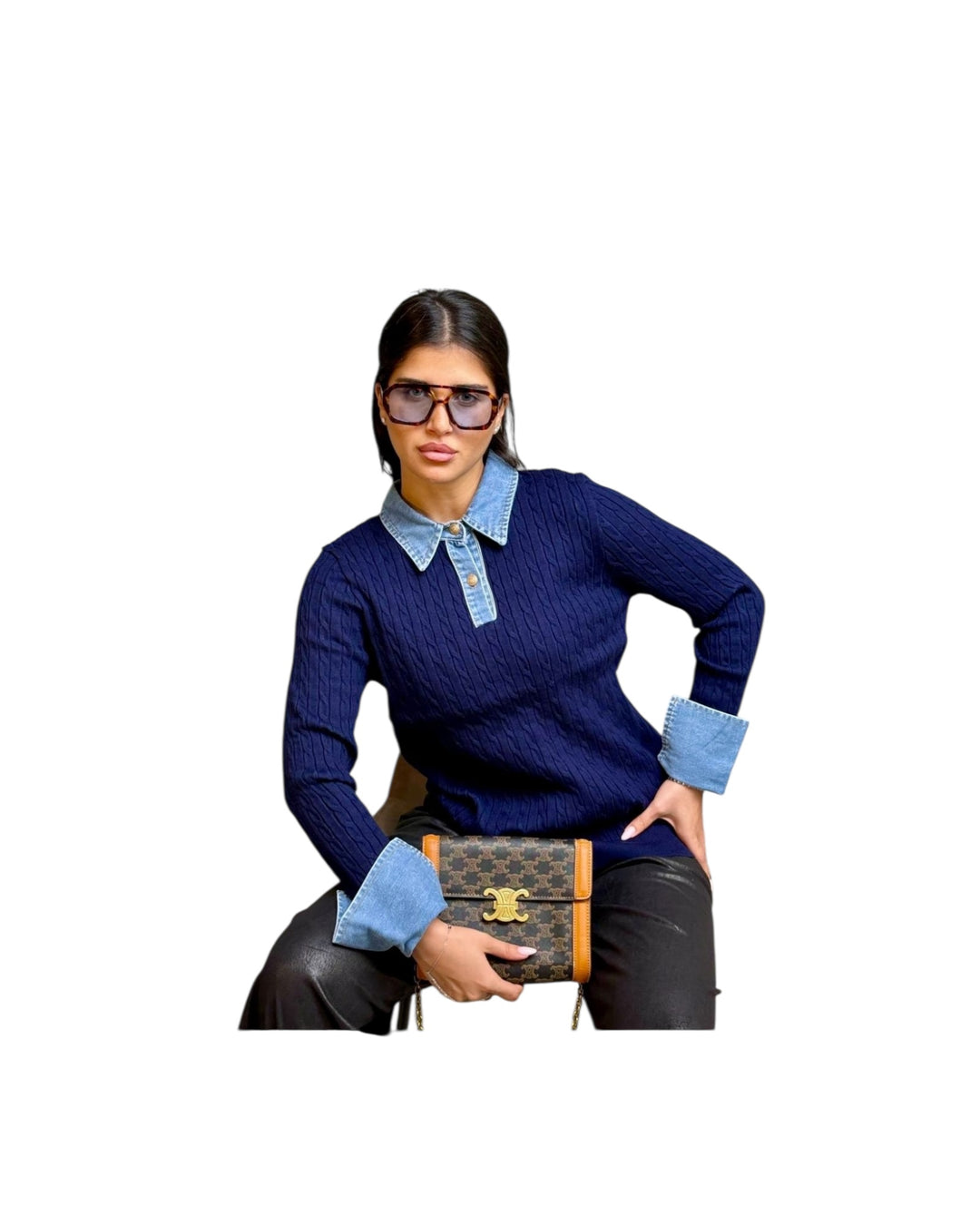 סריג מה שילוב ג׳ינס