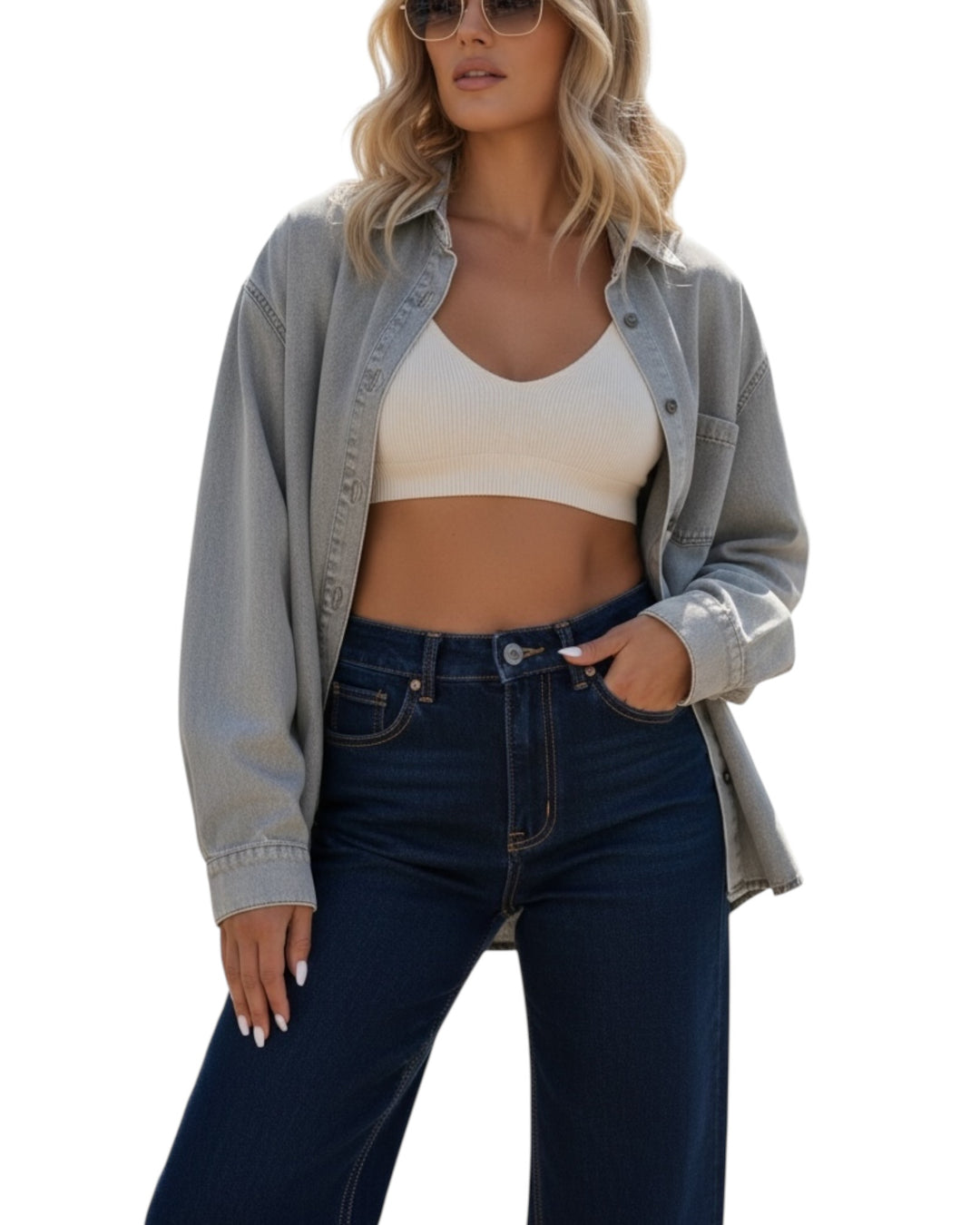 ג׳ינס גבוה גזרה ישרה