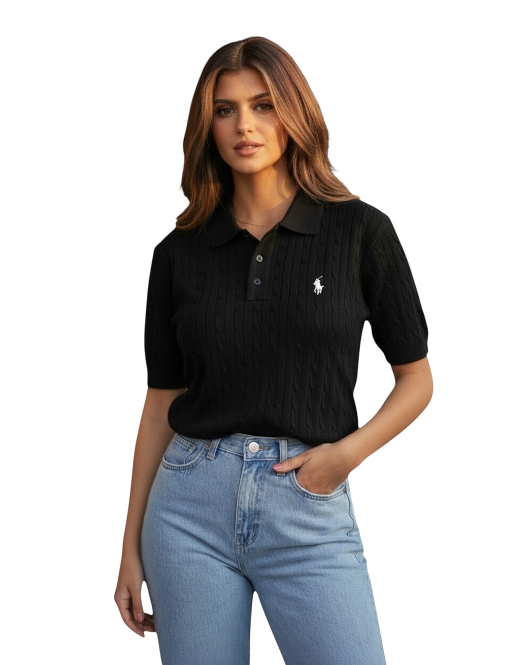 סריג קייצי POLO שילוב כפתורים