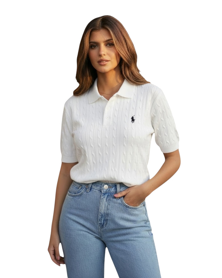 סריג קייצי POLO שילוב כפתורים