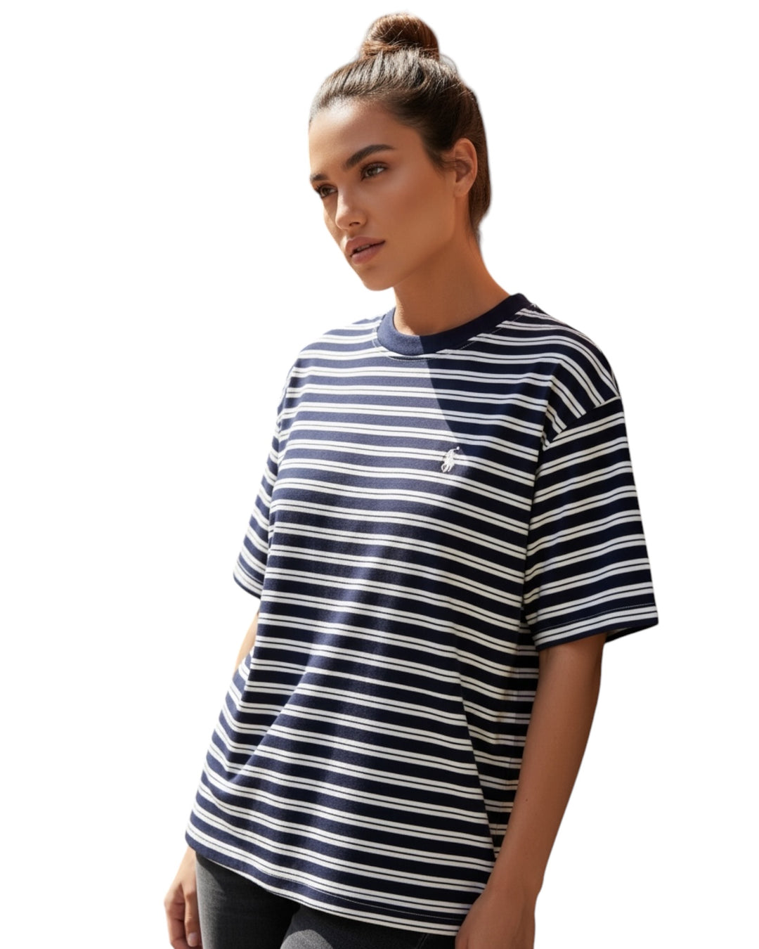 חולצת POLO פסים אובר סאייז