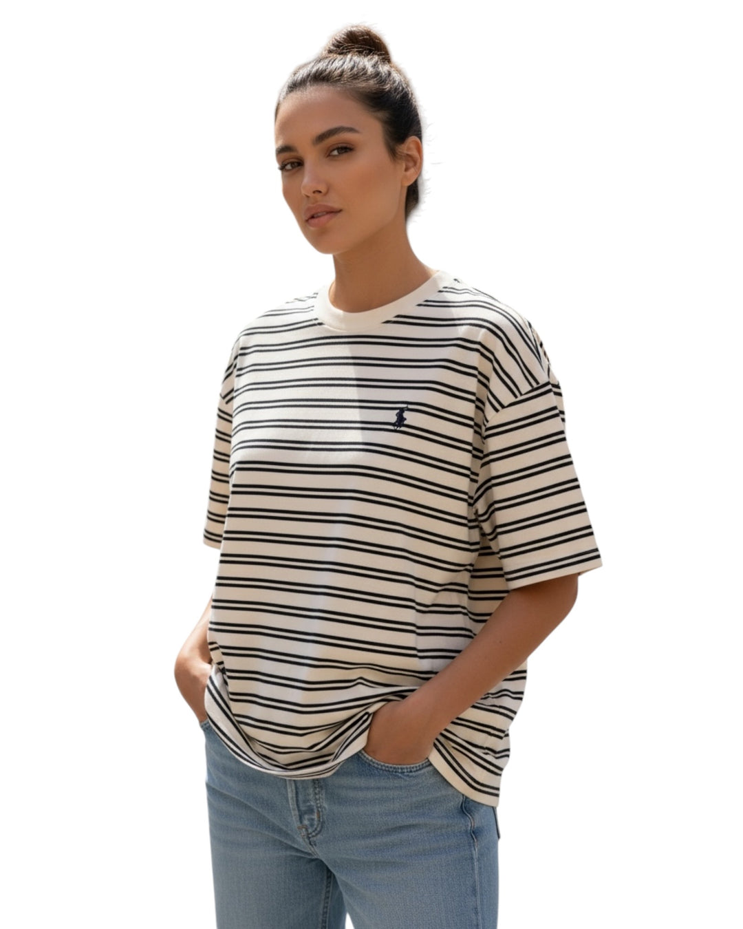 חולצת POLO פסים אובר סאייז