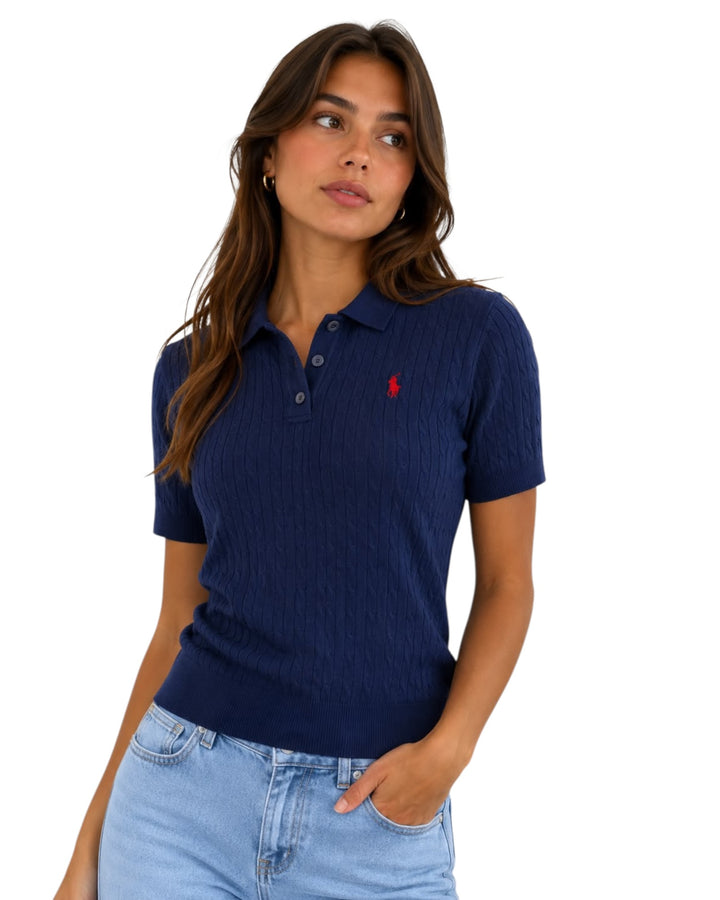 סריג קייצי POLO שילוב כפתורים