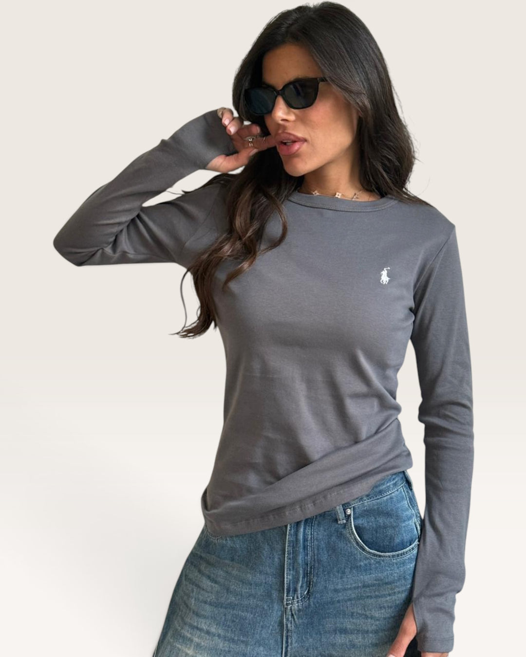 חולצת POLO טריקו שילוב כפפה