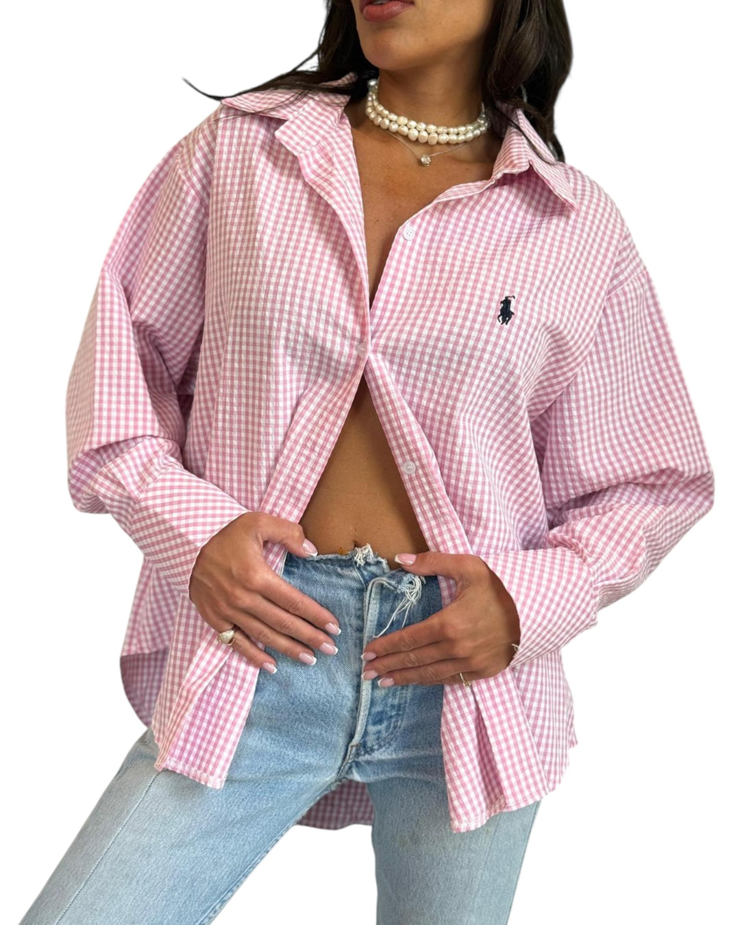 חולצת POLO משבצות מכופתרת