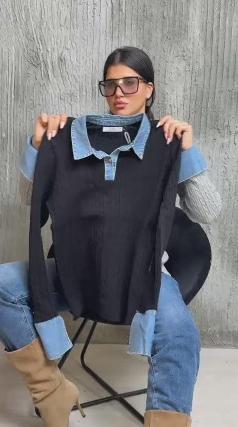 סריג מה שילוב ג׳ינס