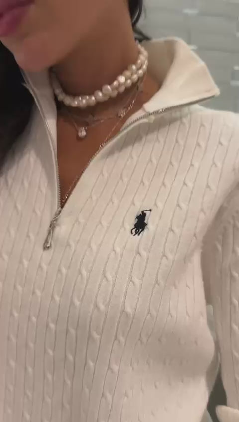 סריג צמות שילוב רוכסן